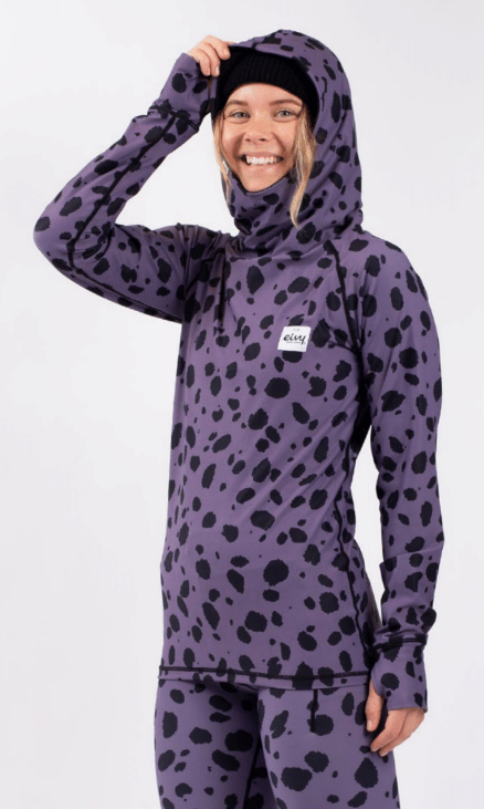Eivy Icecold Hood Top purple cheetah