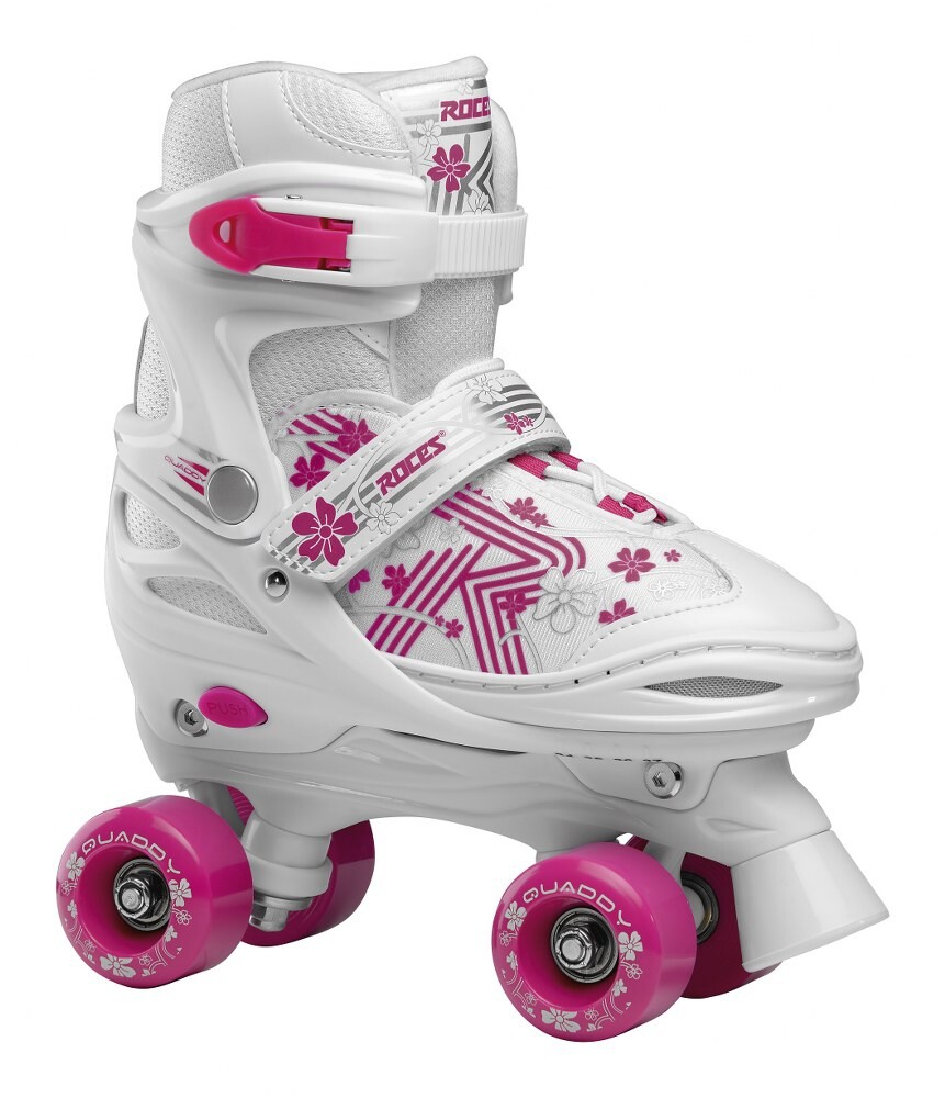 Roces Quaddy 3.0 kids roller skates white pink