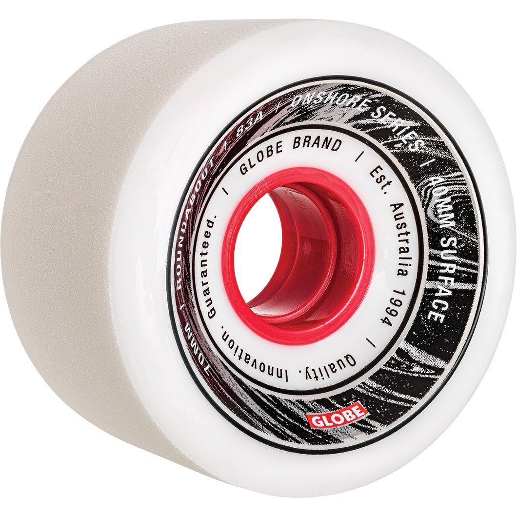 Globe Roundabout onshore 83A wielen 70 mm white / red