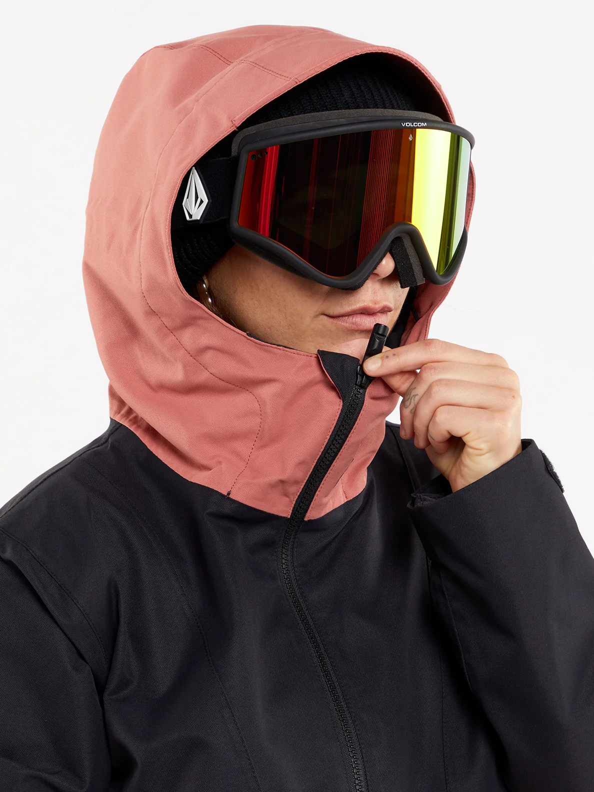 Volcom Ashfield Pullover womens snowboard jacket earth pink