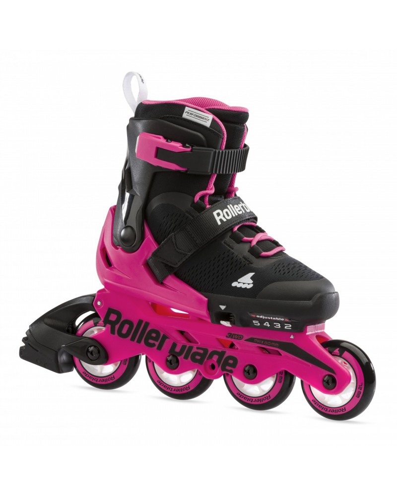 Rollerblade Microblade kinder inline skates 72 mm black / neon pink