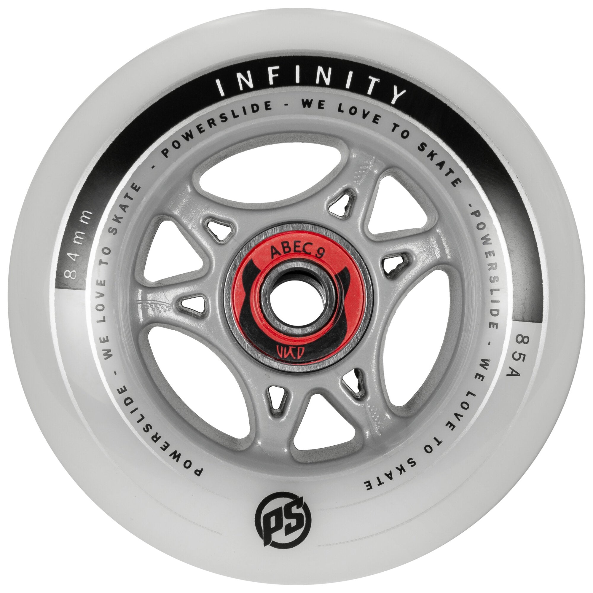 Powerslide Infinity inline skate wiel 84mm met lagers (1 stuk)