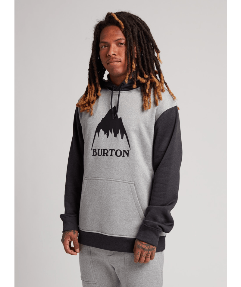 Burton Oak hoodie gray heather / true black