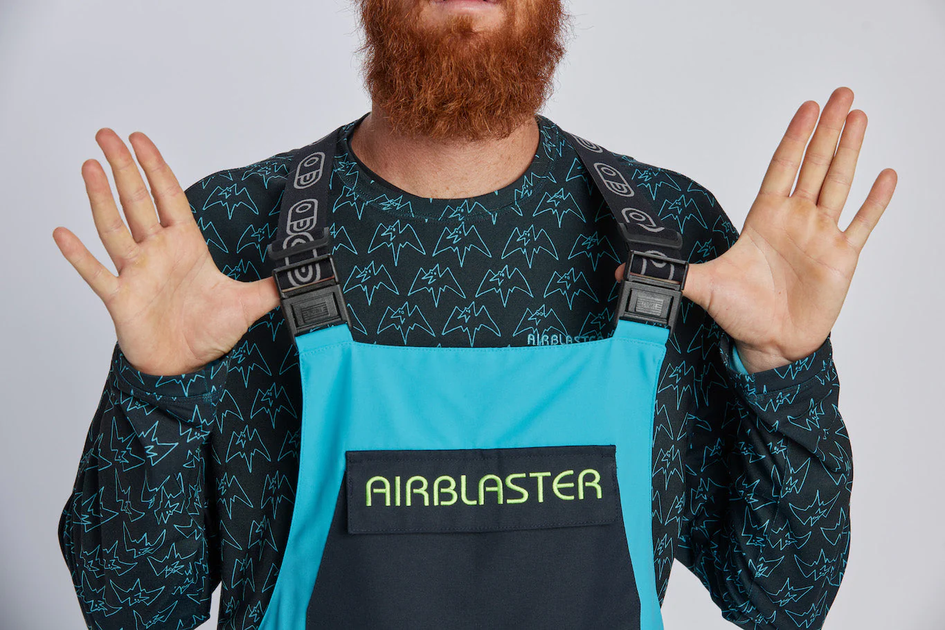 Airblaster Freedom Bib snowboard pants bluebird