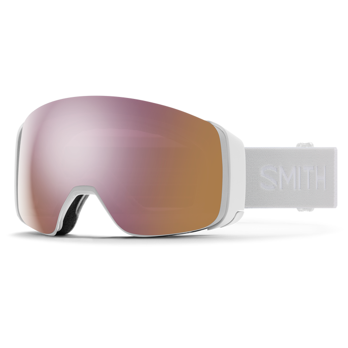 Smith 4D Mag goggle white vapor / chromapop everyday rose gold mirror (met extra lens)