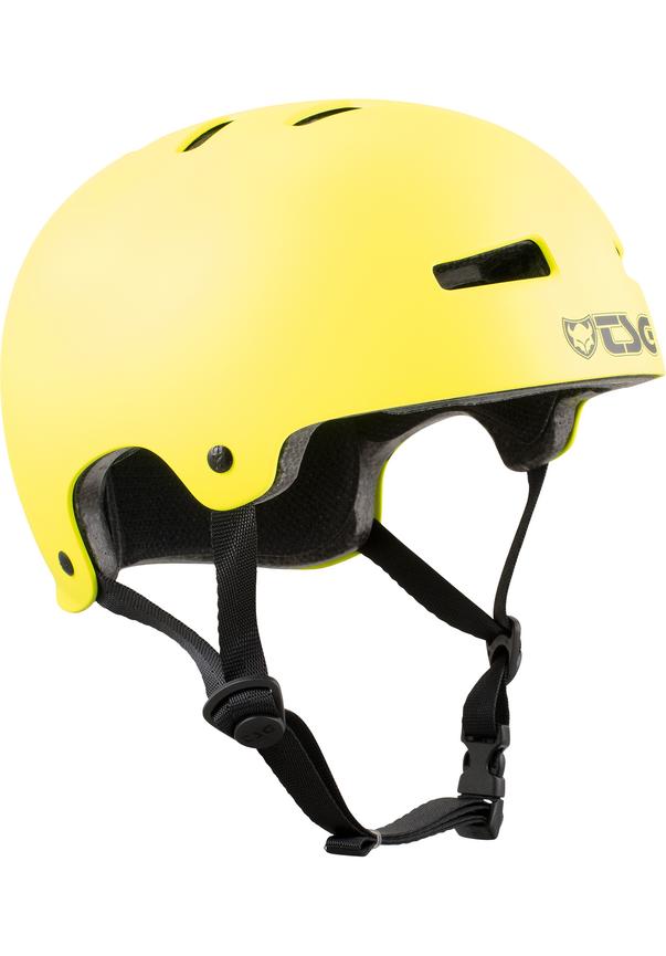 TSG Evolution Solid Colors skateboard helm satin acid yellow 