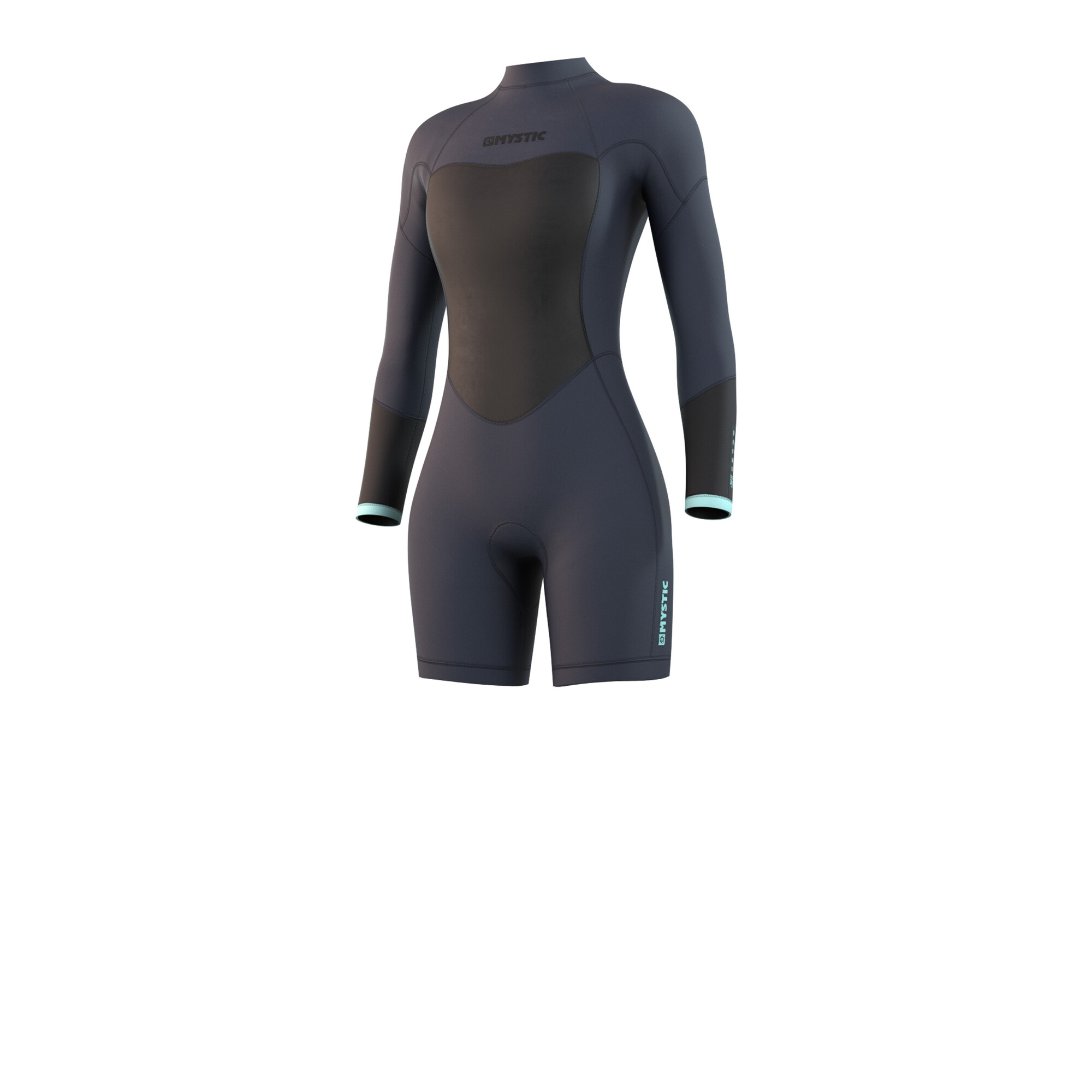 Mystic Dames Brand 3/2 back-zip longarm shorty wetsuit night blue