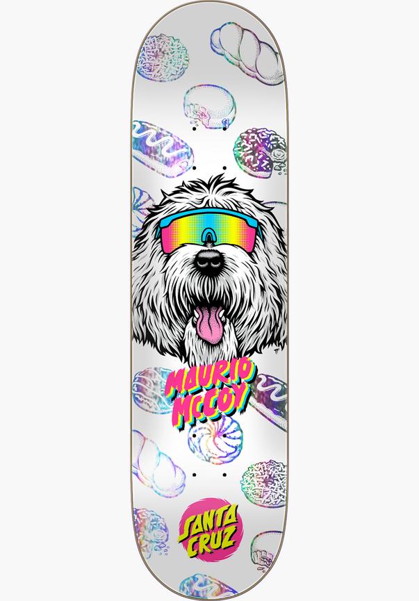 Santa Cruz McCoy Donut Dog VX 8.25" skateboard deck white