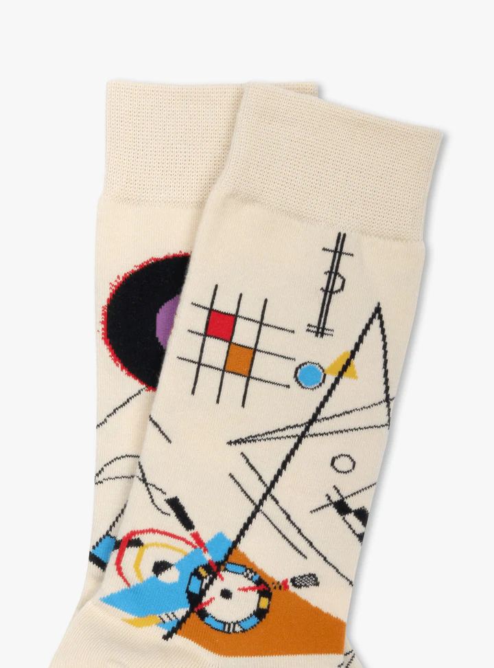 Kunstsokken Compositie VIII sokken beige