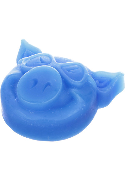 Pig Head skateboard wax blue