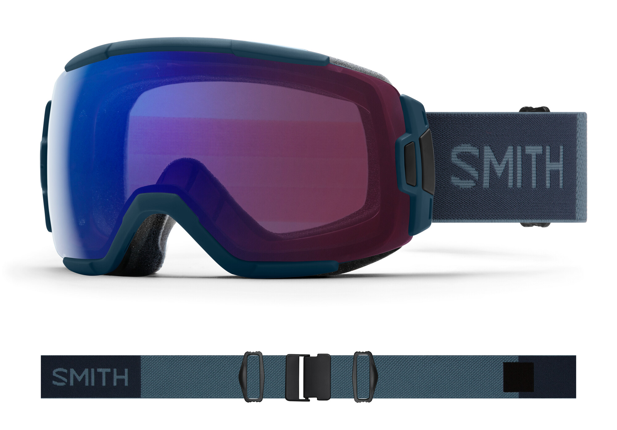 Smith Vice goggle french navy / chromapop photochromic rose flash