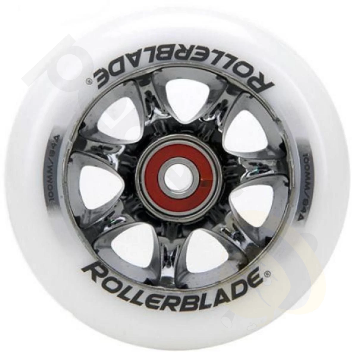 Rollerblade Spiral inline skate wielen met lagers (8 stuks) 100 mm white