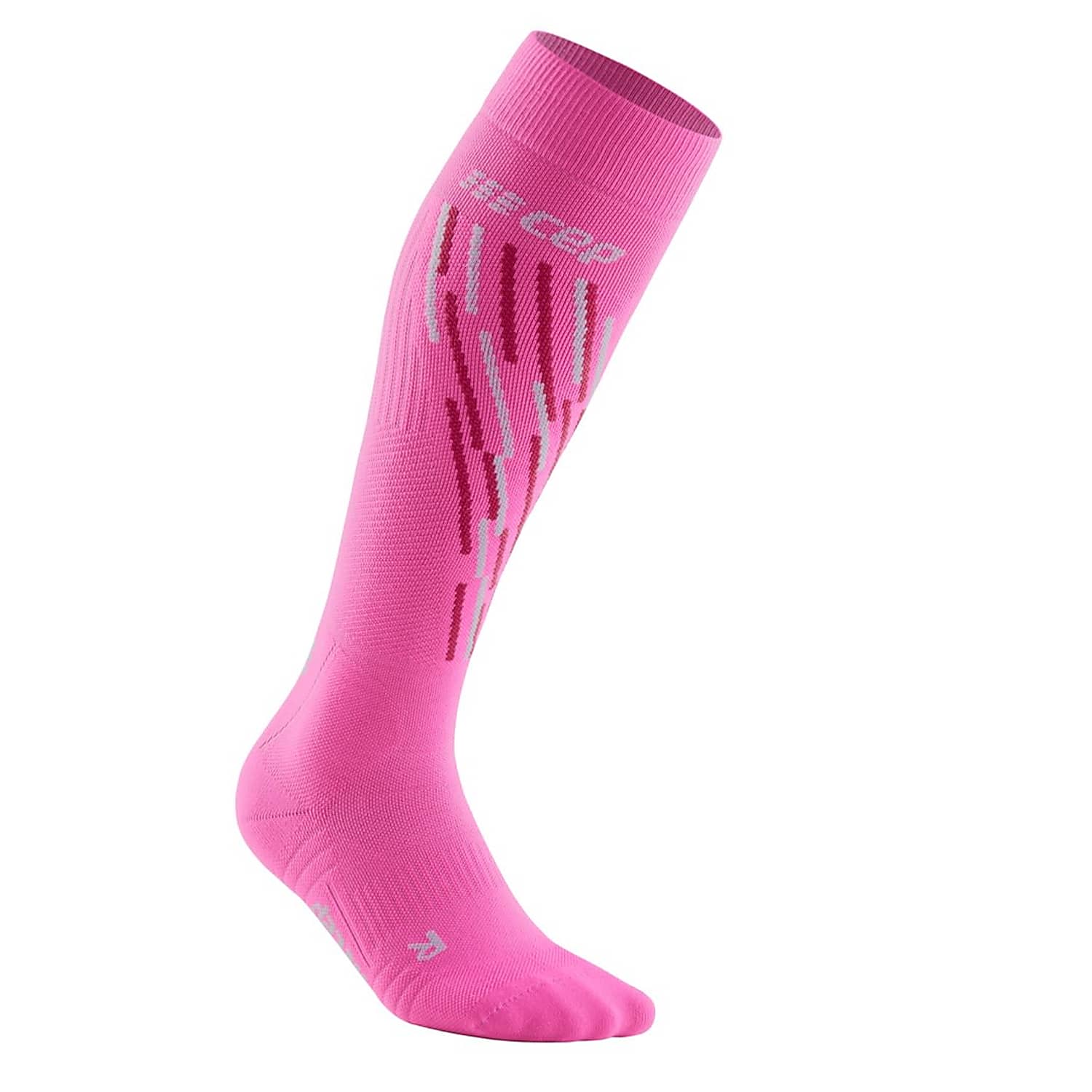 CEP Thermo Compression dames skisokken pink / flash pink
