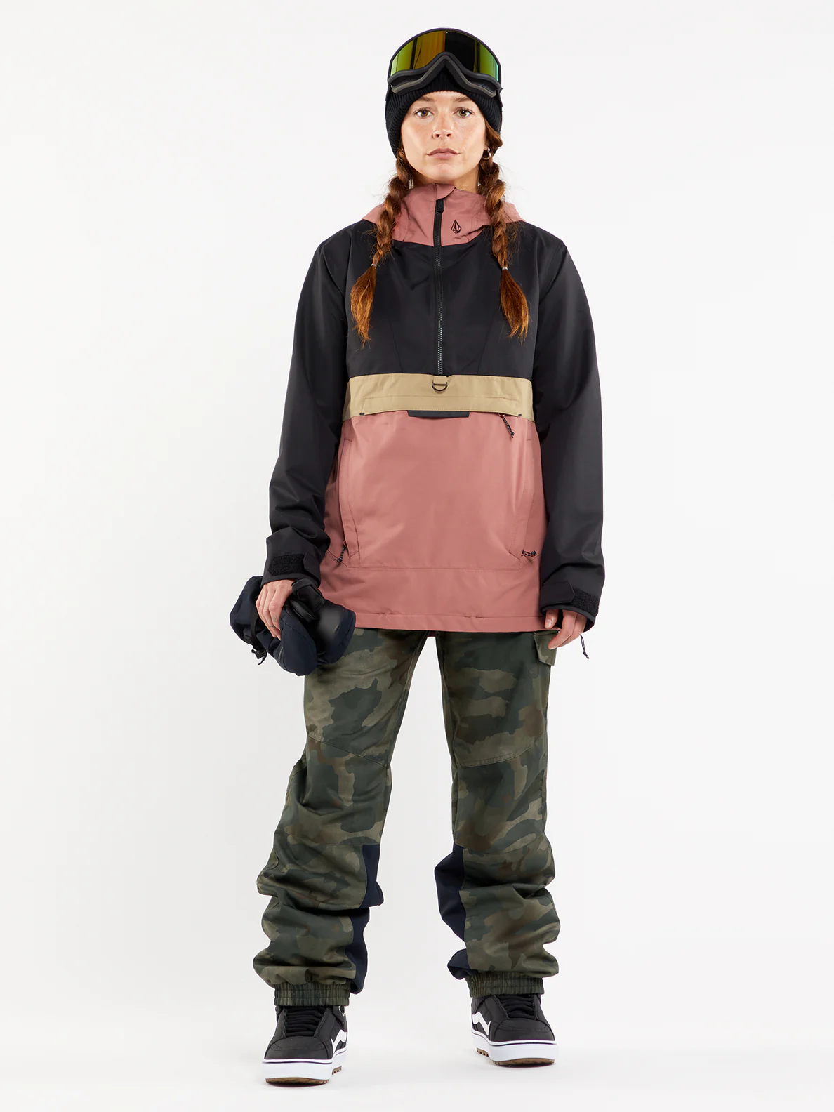 Volcom Ashfield Pullover womens snowboard jacket earth pink