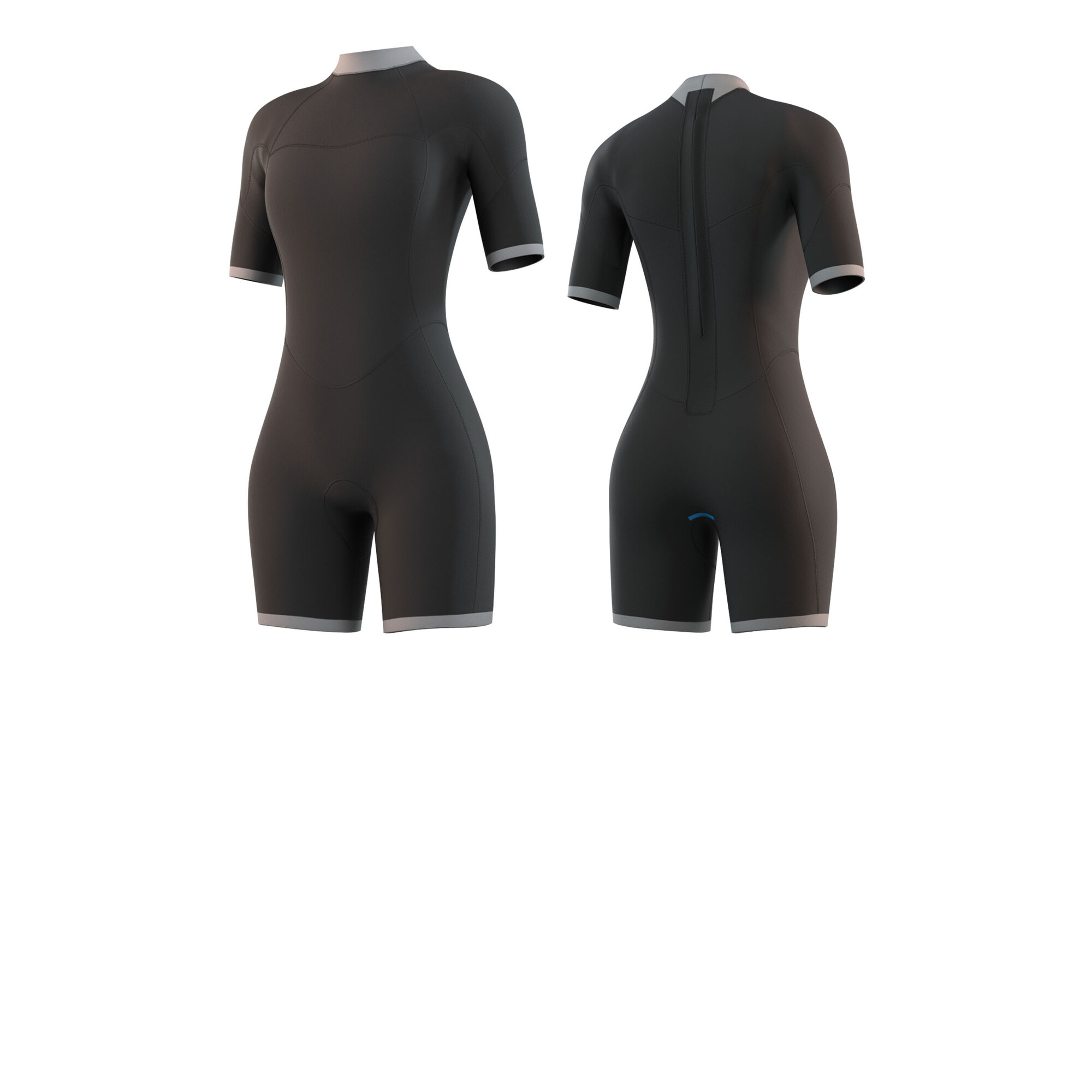 Mystic Dames Brand 3/2 back-zip shorty wetsuit black