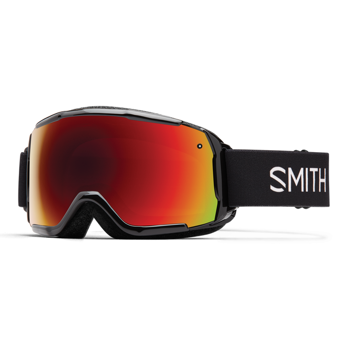 Smith Grom goggle Black / Red Solx Mirror Antifog
